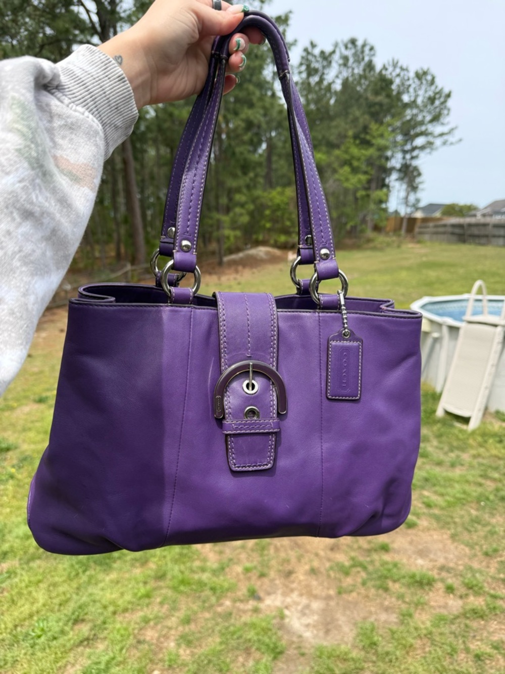 Coach Soho Leather Buckle Tote (Style F18751)